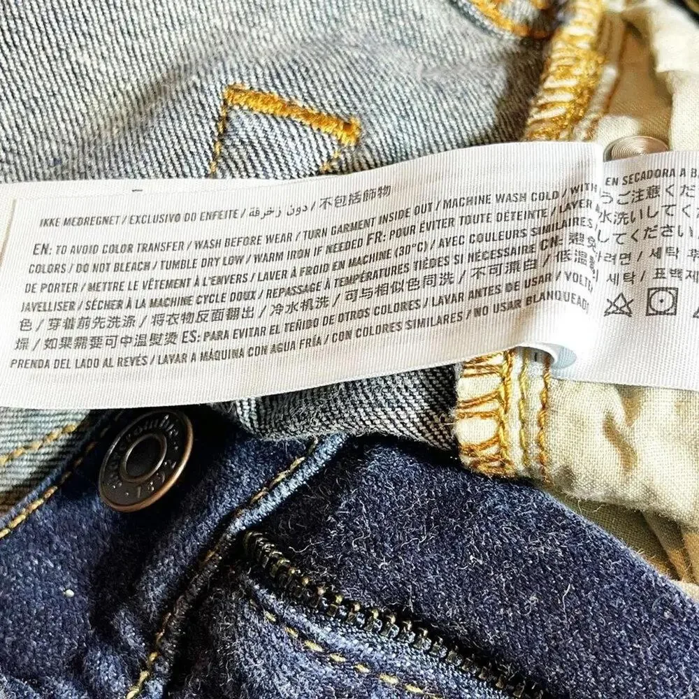 Abercrombie Kid's Mid Rise Dark Wash Soft Skinny Blue Denim Jeans Size 15‎ / 16
